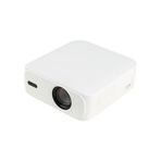 Elinux V318 Android 11 Projektör, 1080P Çözünürlük, 360 ANSI Lümen, Otomatik Focus, Wi-Fi 6, Bluetooth 5.4, 4K, Otomatik Düzeltme, 60-200 inç Görüntü, Beyaz
