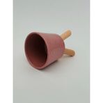 Eliosa Seramik Ahşap Ayaklı Kaktüs Saksısı 10 cm - Pembe