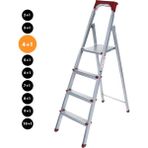 Elips Galvanizli Katlanabilir Profil Merdiven 4+1 Basamak
