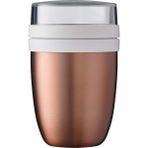 Elips Gül Altın Beslenme Kabı, 500 ml Pratik Termal Yemek Kabı, Yoğurt Bardağı, To Go Bardak - Yemekleri Uzun Süre Sıcak Veya Serin Tutar, Polipropilen, 500 + 200 ml
