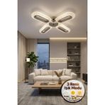 Elips Model 4"lü Gümüş 3 Renk Modu Ledli Modern Tavana Sıfır Salon Mutfak Yatak Odası LED Avize