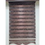 Elis EP4430162 Çiçek Desen Nakış İşlemeli Zebra Kahve 210x270 cm Stor Perde
