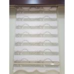 Elis Perde Brodeli Sarmaşık Salon Zebra Stor Perde EP4430195 - Krem - 200 x 200 cm