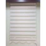 Elis Perde Simli Desenli Zebra Stor Perde EP4400E60 - Ekru - 120 x 270 cm