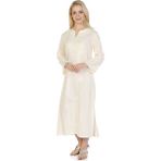 Eliş Şile Bezi 222.02 Kaftan Krem Simli Kadın Elbise