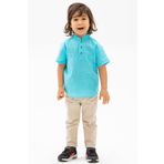 Eliş Şile Bezi Açık Turkuaz 3075 Kısa Kol Şile Bezi Bodrum Erkek Çocuk Tshirt