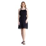 Eliş Şile Bezi Askılı Şile Bezi Mini Elbise, XL, 424.04, Siyah, Kadın