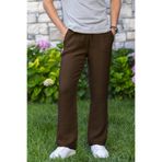 Eliş Şile Bezi Beli Lastikli Multi Çift Cepli Müslin Kadın/Erkek Unisex Yazlık Pantolon, S, 540.29, Kahve, Unisex Yetişkin