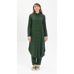 Eliş Şile Bezi Edanur Şile Bezi Mevsimlik ve Yazlık Tunik, 2XL, 152.02, Yeşil, Kadın