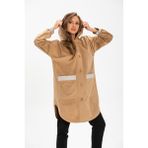 Eliş Şile Bezi Eylül Fitilli Kadife Camel Ceket