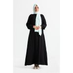 Eliş Şile Bezi Kadın Şile Bezi Pamuk Namaz Elbisesi Tek Parça Kolay Boydan Giyilen Kolu ve Yakası Lastikli Siyah Syh - 2XL - 3XL