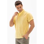 Eliş Şile Bezi Kısa Kol Bodrum Erkek Yazlık T-shirt Sarı 3073