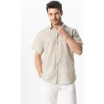 Eliş Şile Bezi Kısa Kol Poplin Akdeniz Erkek Yazlık Gömlek Taş Tas - 2XL