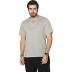 Eliş Şile Bezi Kısa Kol Şile Bezi Bisiklet Yaka Erkek T-Shirt Taş - M