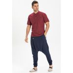 Eliş Şile Bezi Kısa Kol Şile Bezi Bodrum Erkek T-Shirt Koyu Bordo