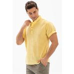 Eliş Şile Bezi Kısa Kol Şile Bezi Bodrum Erkek T-shirt Sarı 3073
