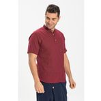 Eliş Şile Bezi Koyu Bordo 3068 Kısa Kol Şile Bezi Bodrum Erkek T-shirt