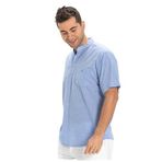 Eliş Şile Bezi Mavi 3032 Kısa Kol Şile Bezi Hakim Yaka Erkek Tshirt