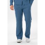 Eliş Şile Bezi Müslin Beli Lastikli Çift Cepli Erkek Yazlık Pantolon Indigo Indg - 2XL - İndigo