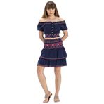Eliş Şile Bezi Şile Bezi Latin Mini Yazlık Etek, XL, 230.05, Mor, Kadın