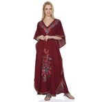 Eliş Şile Bezi Tibet Bordo Kadın Elbise