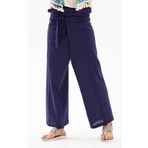 Eliş Şile Bezi Unisex Şile Bezi Balıkçı Yazlık Pantolon Mor Mor