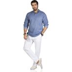 Eliş Şile Bezi Uzun Kol Şile Bezi Bodrum Erkek T-Shirt Indigo - 2XL - İndigo