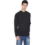 Eliş Şile Bezi Uzun Kol Şile Bezi Bodrum Erkek T-Shirt Siyah - 2XL