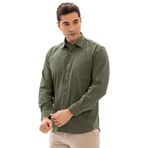 Eliş Şile Bezi Uzun Kol Şile Bezi Tek Cepli Yazlık Gömlek, 2XL, 172.01, Haki, Erkek