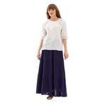 Eliş Şile Bezi Uzun Şile Bezi Dantelli Yazlık Etek, M, 430.02, Mor, Kadın