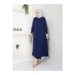 ELİSA Kolları Taşlı Uzun Tunik Pantolon İkili Tesettür Takım Büyük Beden