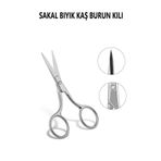 Elisa Rose Sakal Bıyık Kaş Burun Kılı Kesme Makası Çok Amaçlı Kullanılabilir Çelik Paslanmaz Makas
