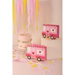 elise - Love Truck/Aşk Kamyonu Tasarımlı Karton Hediye Kutusu - Sevgililer Günü, Doğum Günü, Partiler için Dekoratif, Katlanabilir Ambalaj Kutu, Özel Tasarım (2adet)