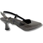 Elise | Suni Timsah Derisi Arkası Açık Stiletto - Elise - Füme - 40