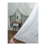 elision home Ağaç Kabuğu Desen Kruvaze Tül Perde, 300x250cm, 1/4 Sık Pile