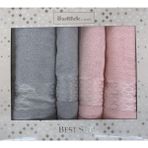 Elissa Best Set Hamam Takımı Gri - Pudra - 70 x 145 cm