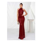 elissaa HALTER YAKA KOL BONCUKLU PUL PAYET ABİYE ELBİSE