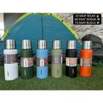 Elista 1 Litre Çift Katlı Çelik Termos-24 Saat Sıcak, 48 Saat Soğuk,(Kamp, Piknik, Ofis, Seyahat) Turkuaz