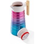 Elista Cooker 2 Litre Çelik Termos Bambu Saplı - Mavi - Pembe - 2 lt