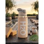 Elista H2O Kılıflı Pipetli Cam Matara * 500 ml - Bej - 1