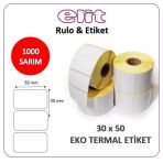 Elit 30 x 50 1000 Adet Termal Barkod Etiketi