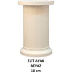 Elit Ayak, 10 Cm, Beyaz, Plastik, Masa, Baza, Yatak, Koltuk, Kanepe Ayağı, Montaj Vidalarıyla - 1 Adet