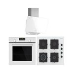 Elit Beyaz Cam Ankastre Set Premıum Paket ( FRMA234B +OE36K2P10D + DVK6J320 )