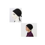 Elit Bone Büyük beden ( Battal ) 4Lü Tesettür Bone Set - 2 Adet Battal Dikişsiz 2 Adet Battal Dikişli Bone