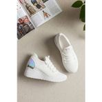 Elit BTFLRFT-607 Kadın Gizli Dolgu Topuklu Klasik Sneaker Beyaz