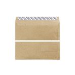 Elit Elitstore Diplomat Zarf Kraft Pencereli Silikonlu 90 gr. 10.5 cm x 24 cm 100'lü Paket