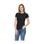 Elit Kadın Elastan Yarım Kol Body, Siyah, XL Beden