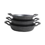 Elit Mutfak Eşyaları 3'lü Döküm Granit Kaplama Sahan Set (18 Cm-20 cm -22 Cm)