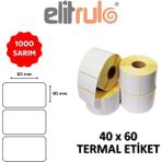 Elit Rulo 40x60 1000 Adet Termal Barkod Etiketi
