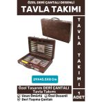 Elit Seri Uzun Ömürlü Aile Ev Arkadaş Kahve Cafe Oyun Takımı Deri Çantalı Özel Desenli Tavla Takımı